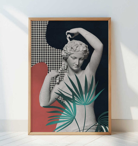 Maiden With Palm Veil - Art Print by Little Dean