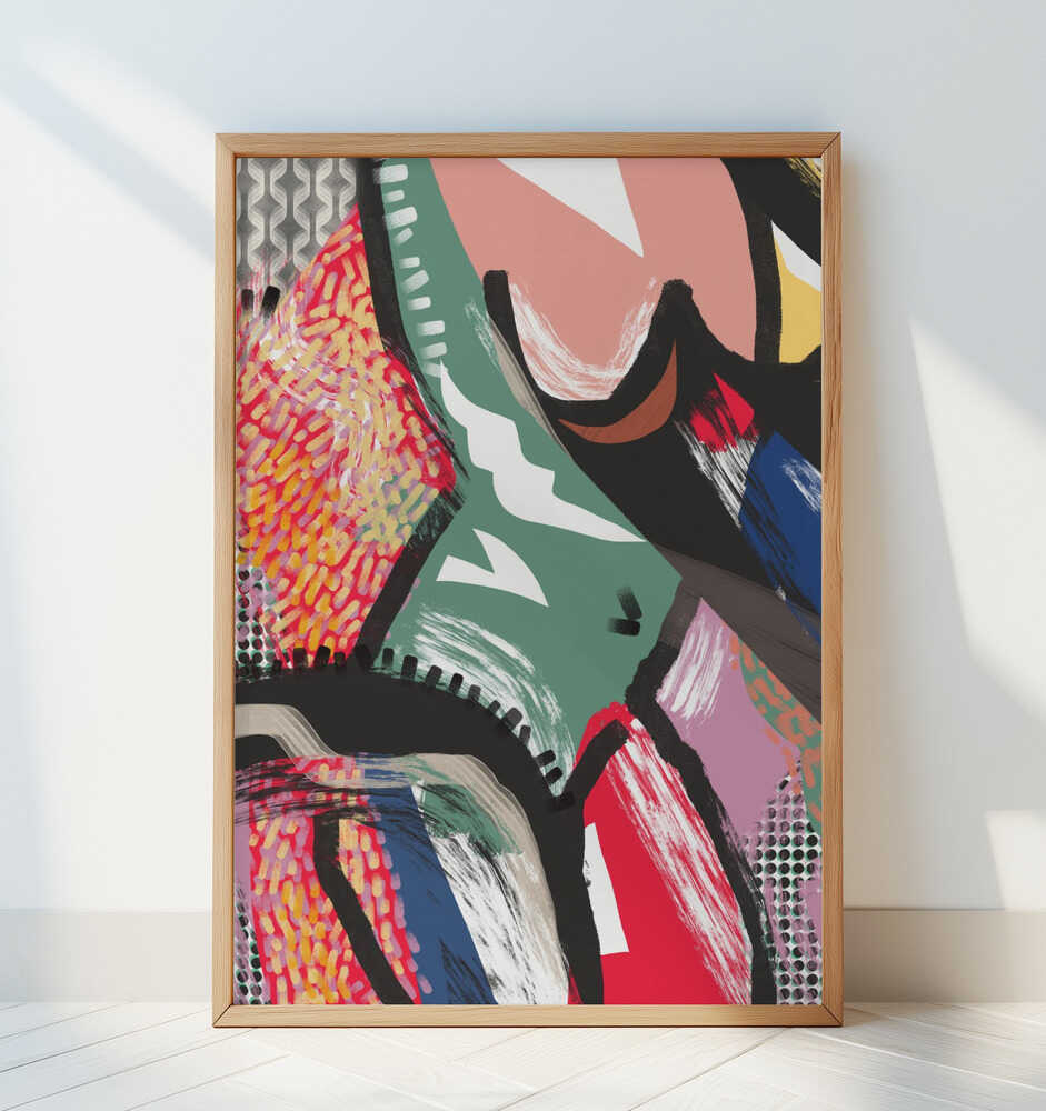 Vibrant Colorful Abstract - Art Print by Little Dean