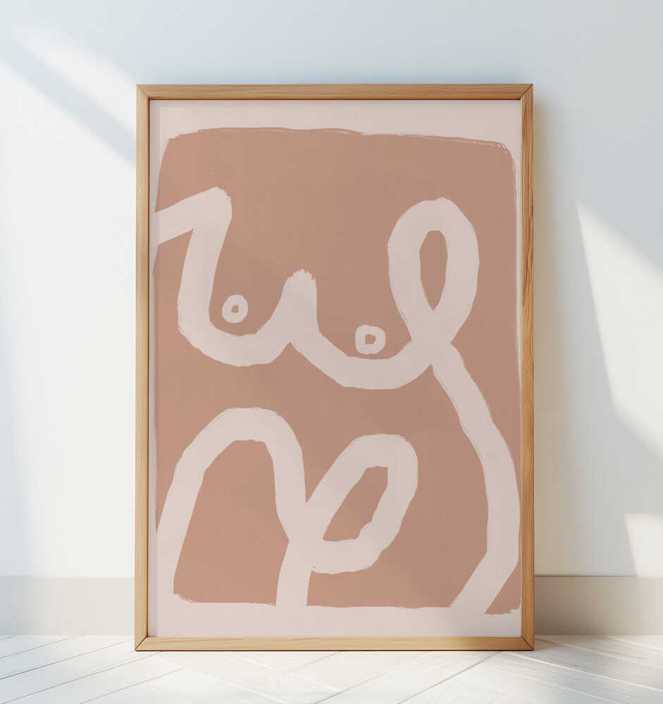 Bold Line Art Nude - Art Print by Little Dean