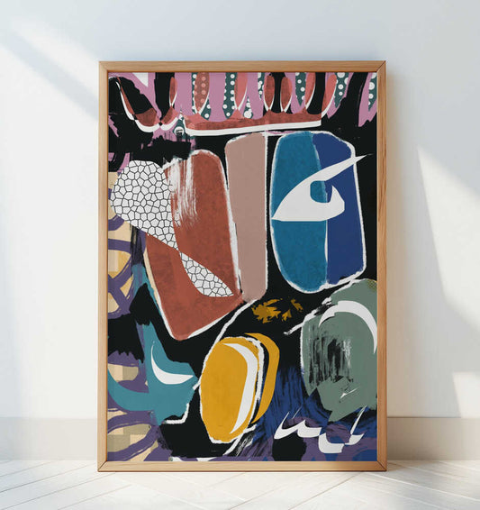 Playful Pebble Abstract - Art Print by Little Dean