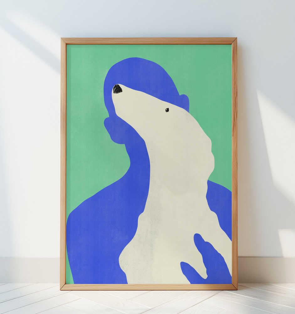 Kiss the Dog - Art Print by Little Dean