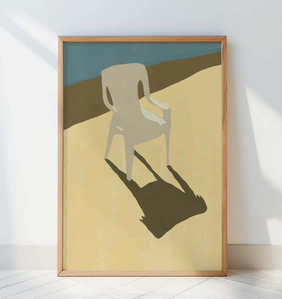 The white chair - Art Print by Little Dean