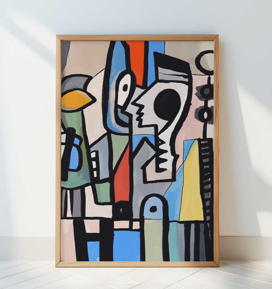 Talking to the phone - Art Print by Little Dean