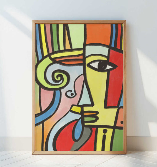 Colorful Geometric Shapes And Bold Lines - Art Print by Little Dean