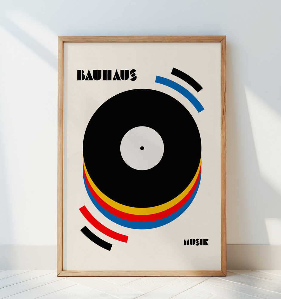 Bauhaus Musik Retro Illustration - Art Print by Retrodrome