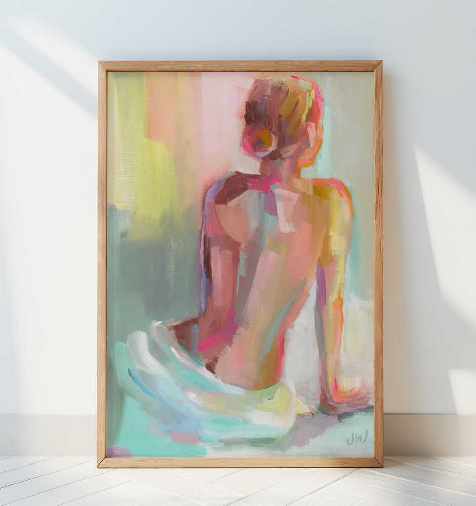 Woman Posing - Art Print by Jenny Westenhofer
