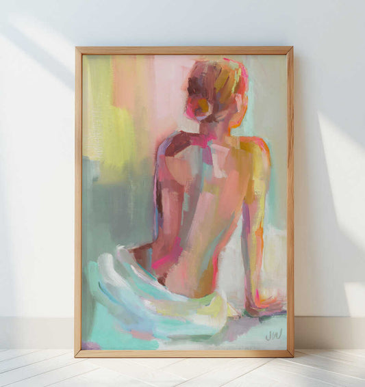Woman Posing - Art Print by Jenny Westenhofer