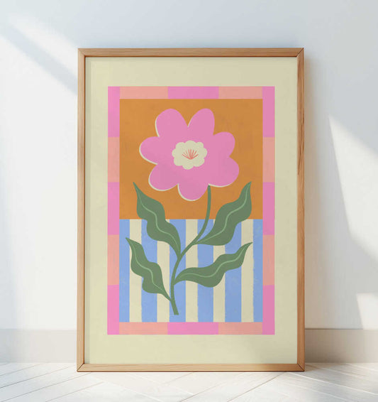 Pink Abstract Flower - Art Print by Melissa Donne