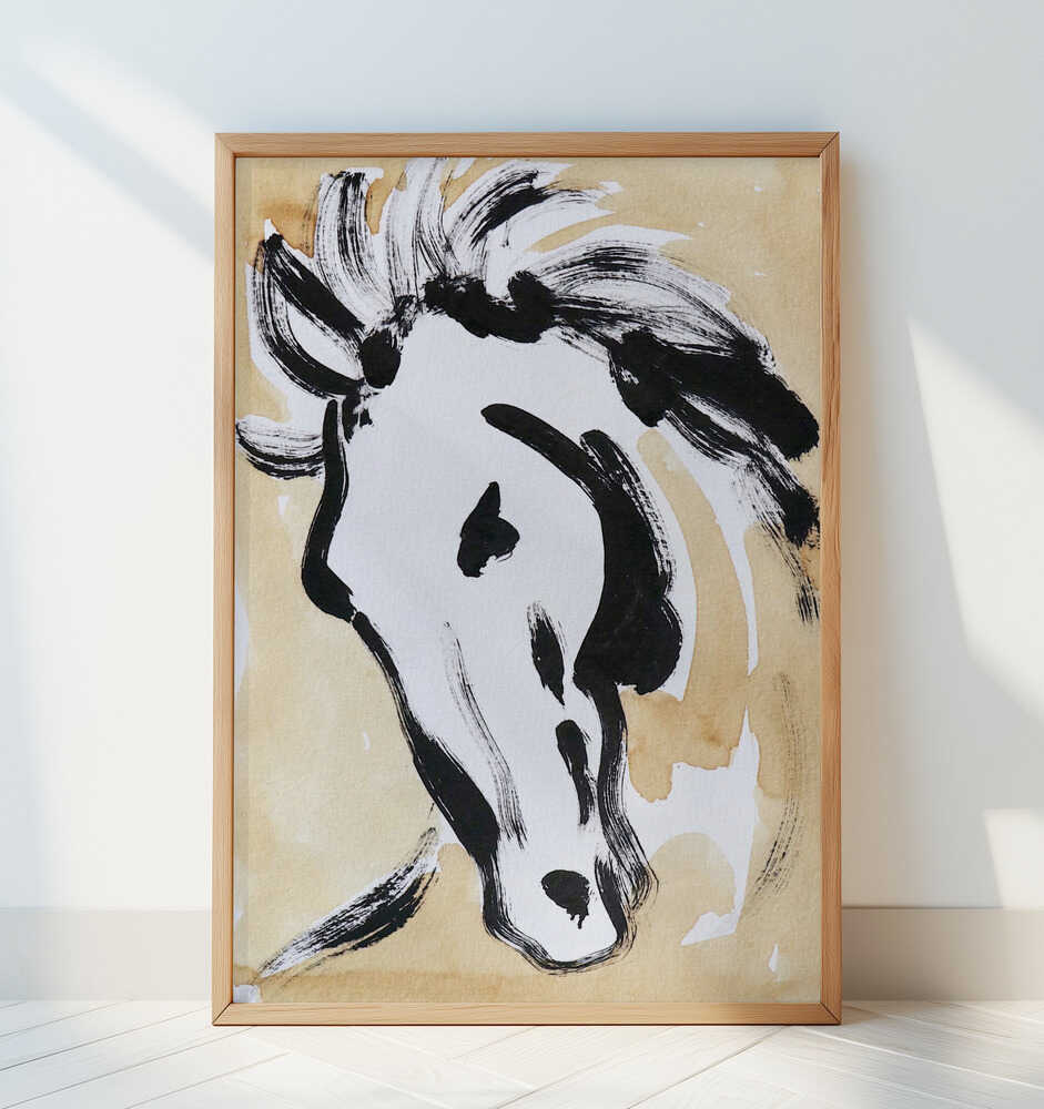 Stirring Equine Flow - Art Print by Santhosh ch