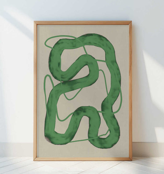 Line art abstract 01 - Art Print by Little Dean