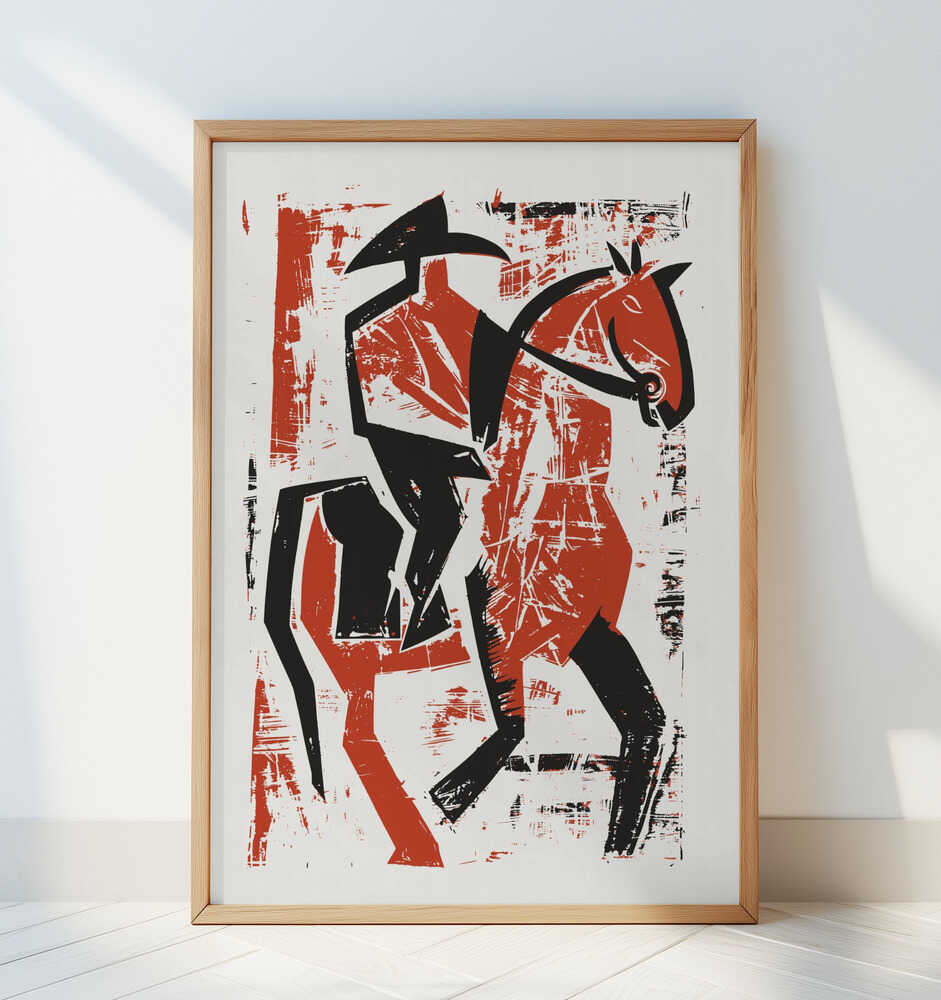 Abstract Horse Rider - Art Print by Andreas Magnusson