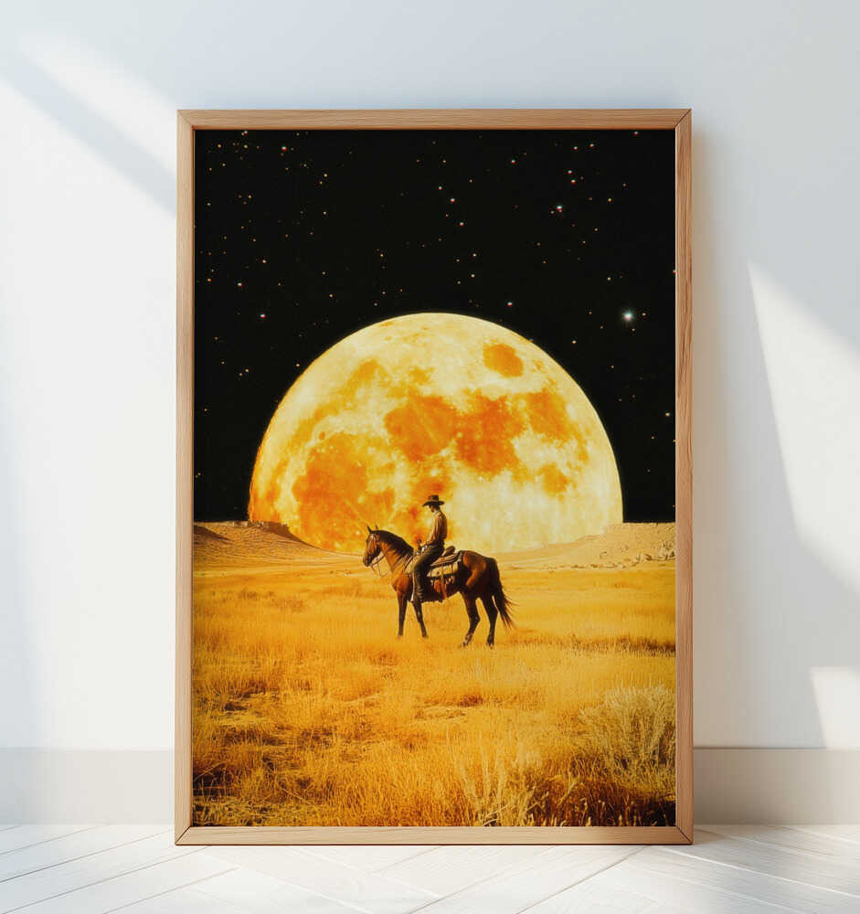 Lunar Cowboy - Art Print by Taudalpoi