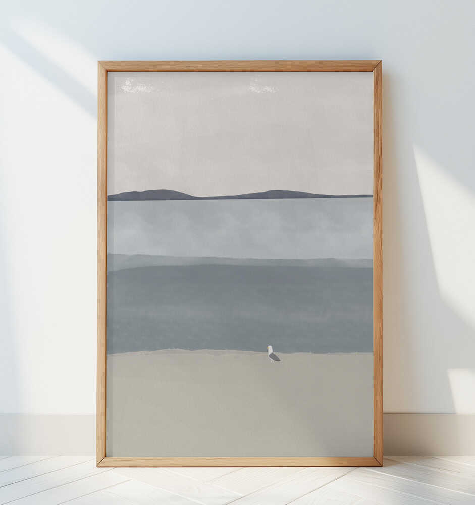 Serene Seascape With Calm Waves - Art Print by Little Dean