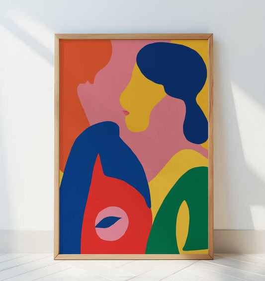 Essence Of Human Connection Through Bold - Art Print by Little Dean