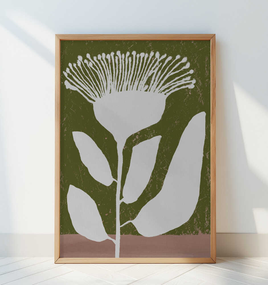 Botanical Design Of A Flower Against - Art Print by Little Dean