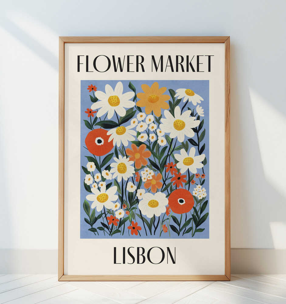 Flower Market Lisbon Portugal - Art Print by Dirkie Nell