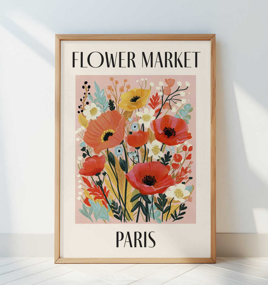 Flower Market Paris France - Art Print by Dirkie Nell