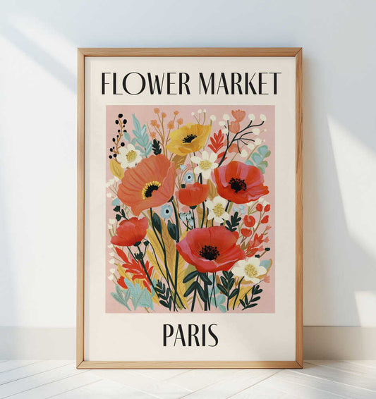 Flower Market Paris France - Art Print by Dirkie Nell