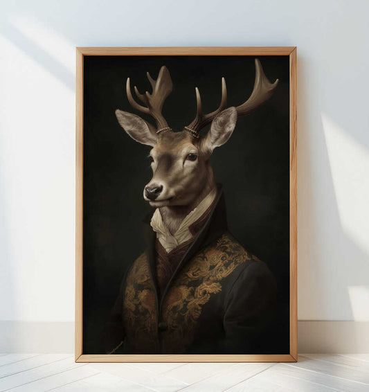 Stag Portrait - Art Print by Andreas Magnusson
