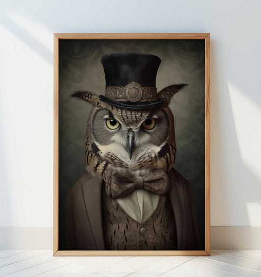 Owl Portrait - Art Print by Andreas Magnusson