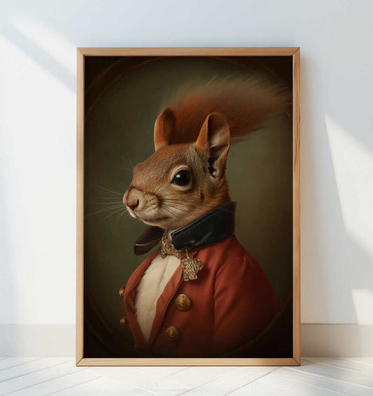 Squirrel Portrait - Art Print by Andreas Magnusson
