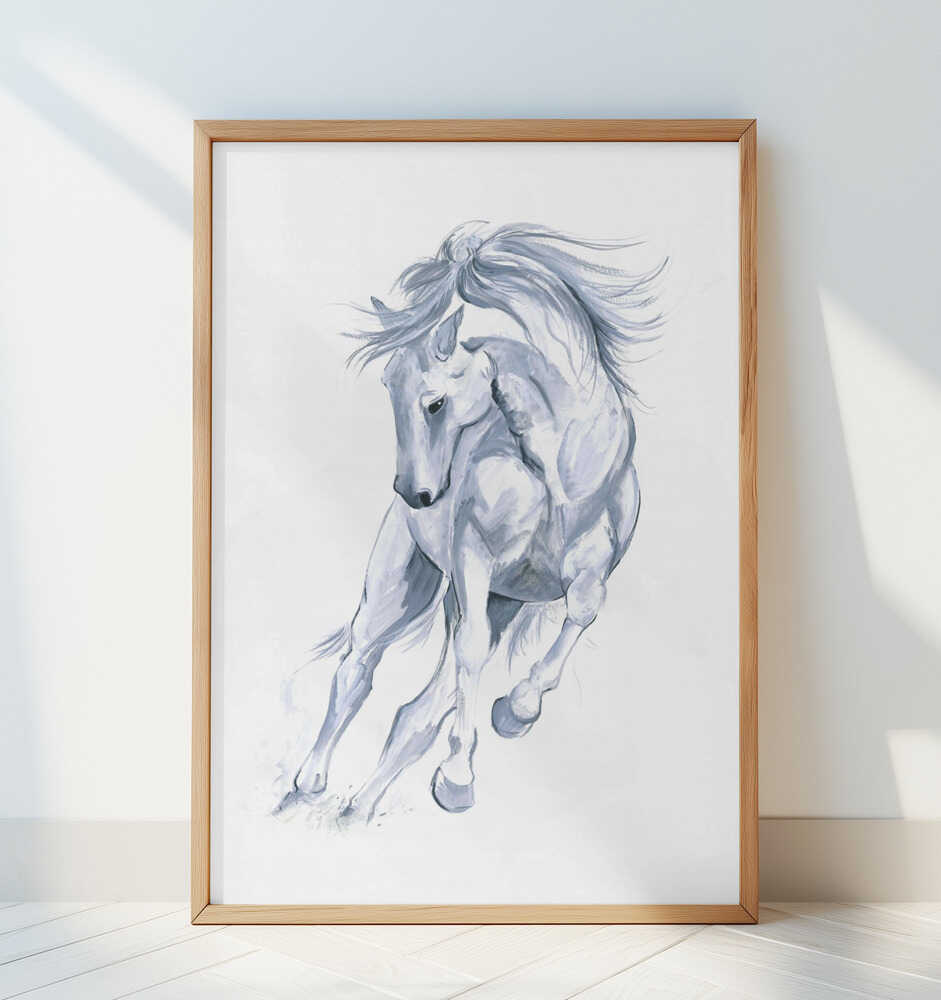 Horse Running Abstract - Art Print by Isabelle Brent
