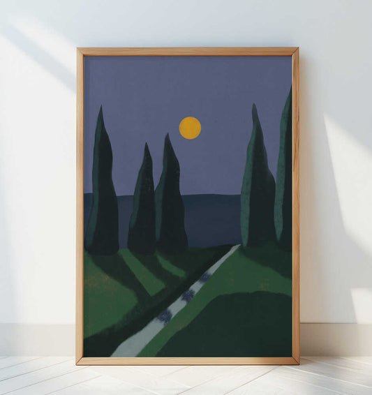 Moonlight shadow - Art Print by Little Dean
