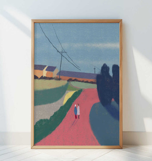 Impressionist Colorful Landscape - Art Print by Little Dean