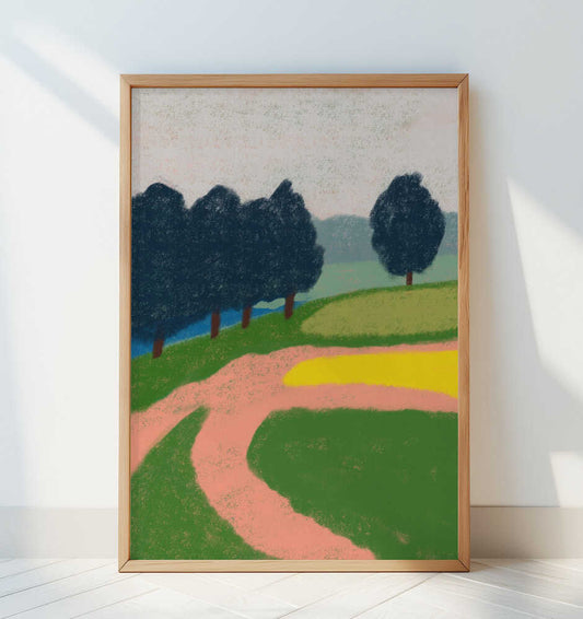 Country side plein air - Art Print by Little Dean