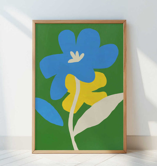 Contrast Blue And Yellow - Art Print by Little Dean