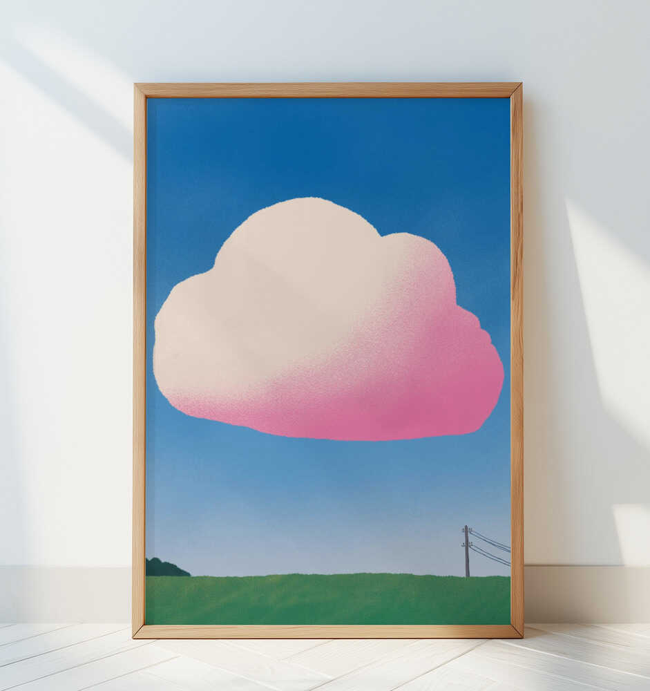 Pink Gradient Cloud - Art Print by Little Dean