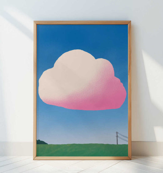 Pink Gradient Cloud - Art Print by Little Dean