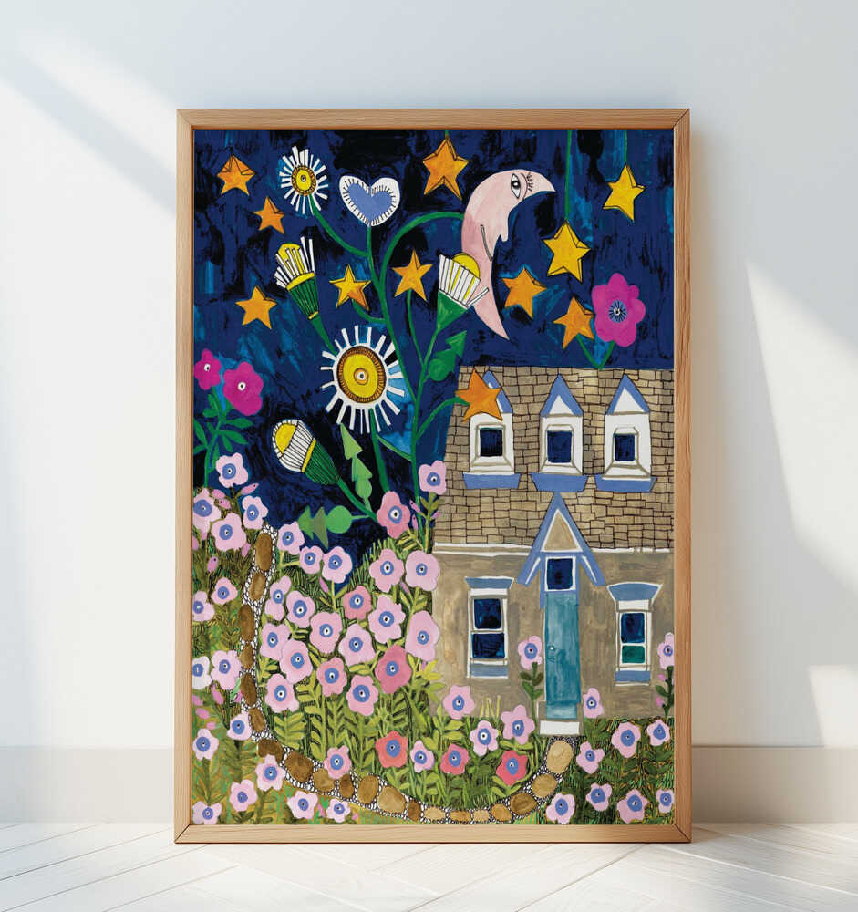 Moon Flowers - Art Print by Sharon Nullmeyer