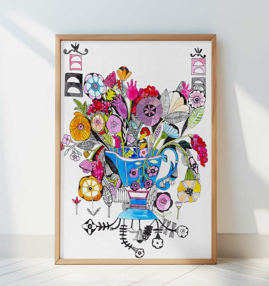 Les Fleurs - Art Print by Sharon Nullmeyer