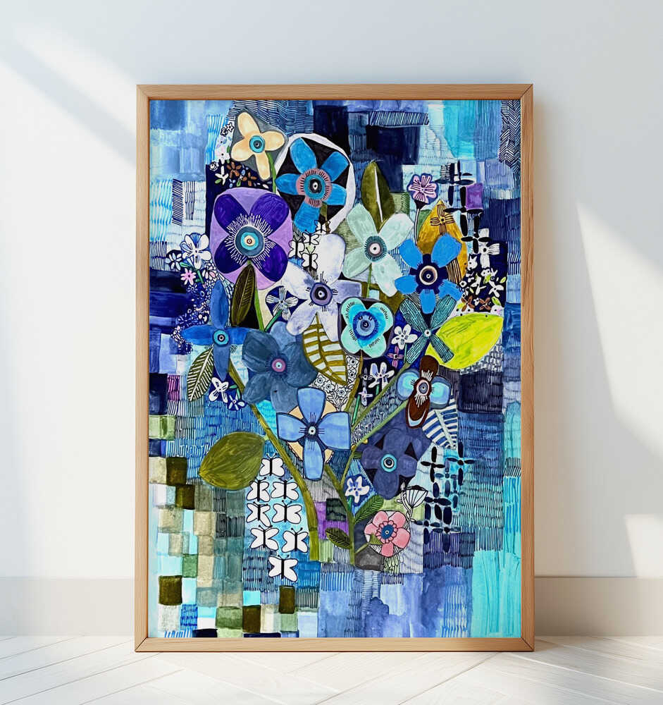 So blue - Art Print by Sharon Nullmeyer