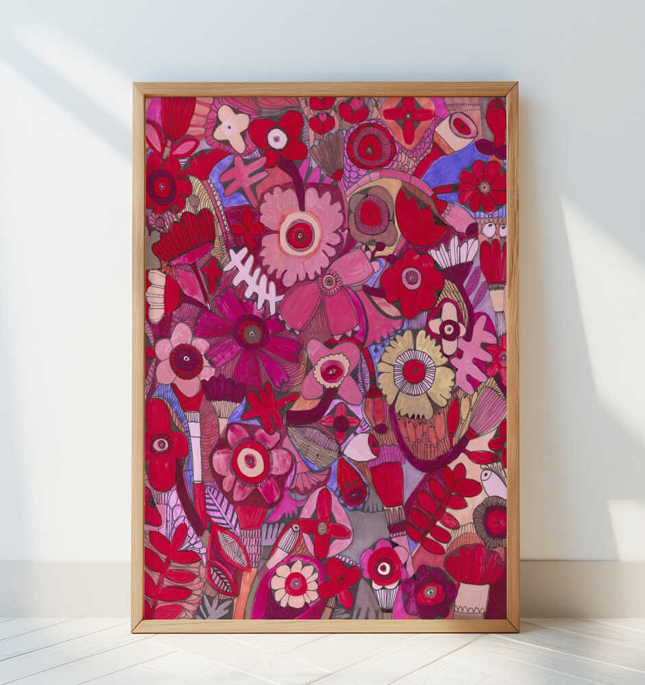 Hot Pink Delight - Art Print by Sharon Nullmeyer