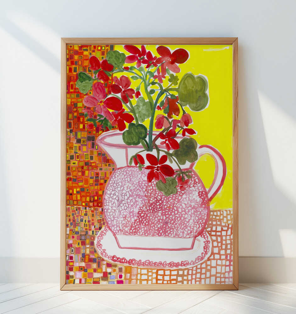 Red Geranium - Art Print by Sharon Nullmeyer