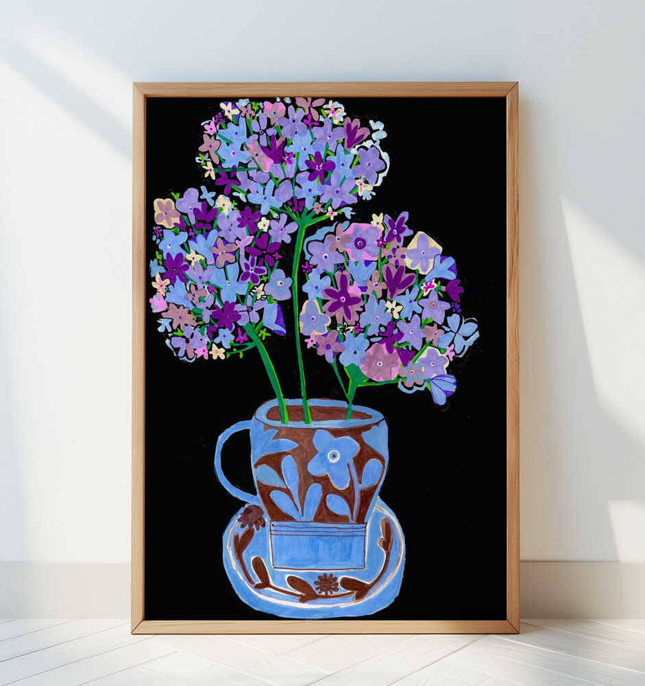 Moody Hydrangea - Art Print by Sharon Nullmeyer