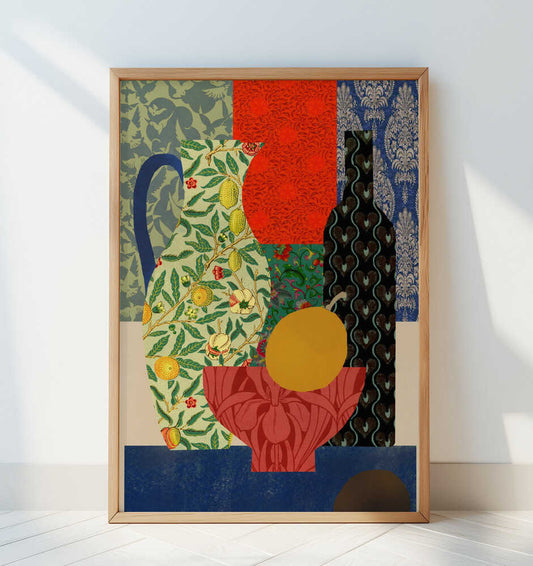 Eclectic Vases and Fruit Bowl - Art Print by Little Dean