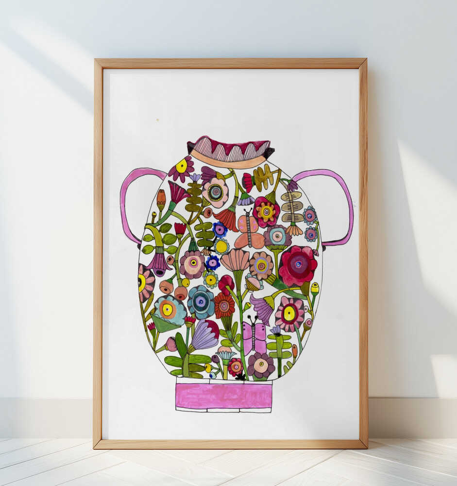 Flower Vase - Art Print by Sharon Nullmeyer