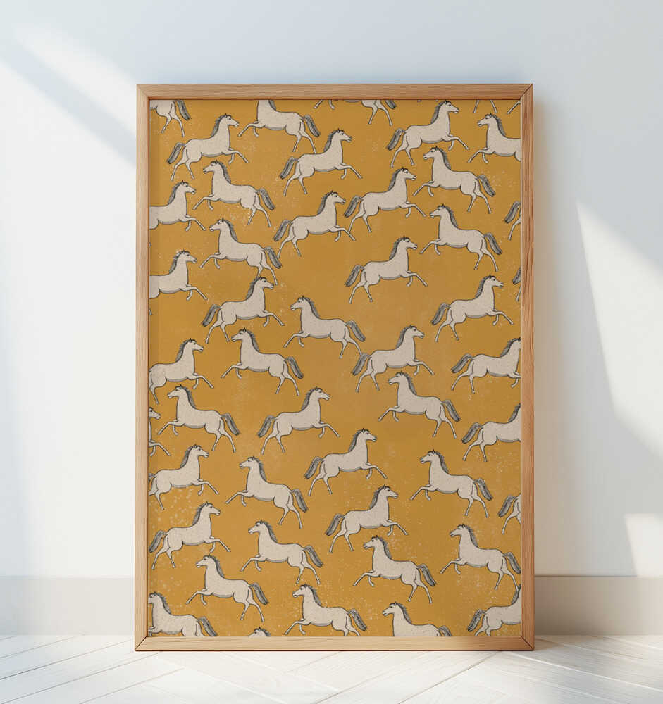 Vintage Horse Pattern - Art Print by Nicholas