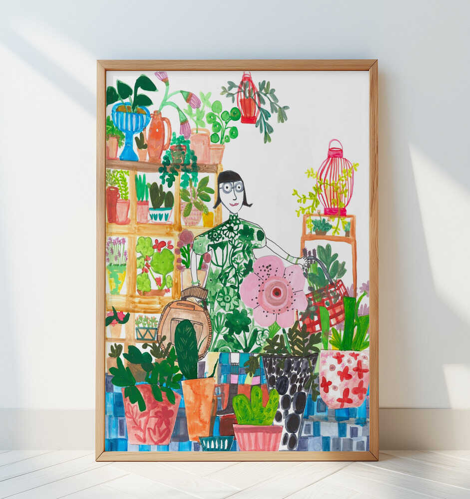 Plant Lady - Art Print by Sharon Nullmeyer