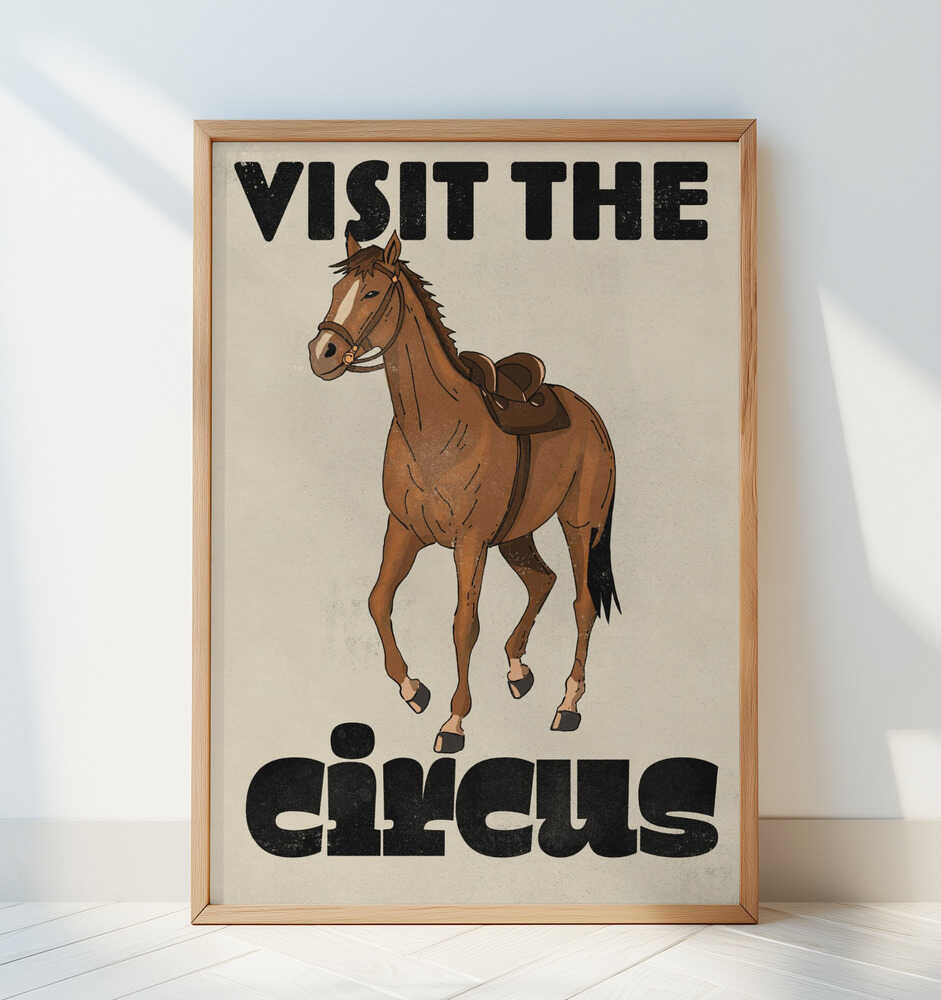 Vintage Visit the Circus Horse - Art Print by Nicholas