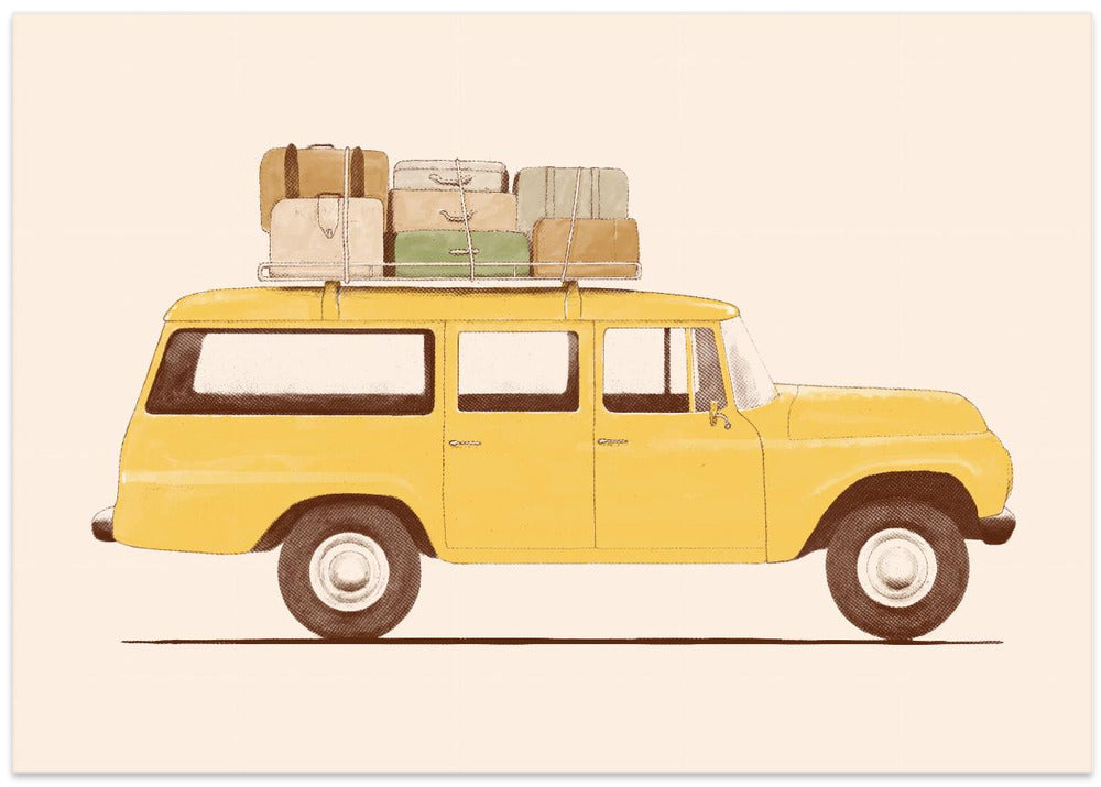Summer Car - Art Print by Florent Bodart