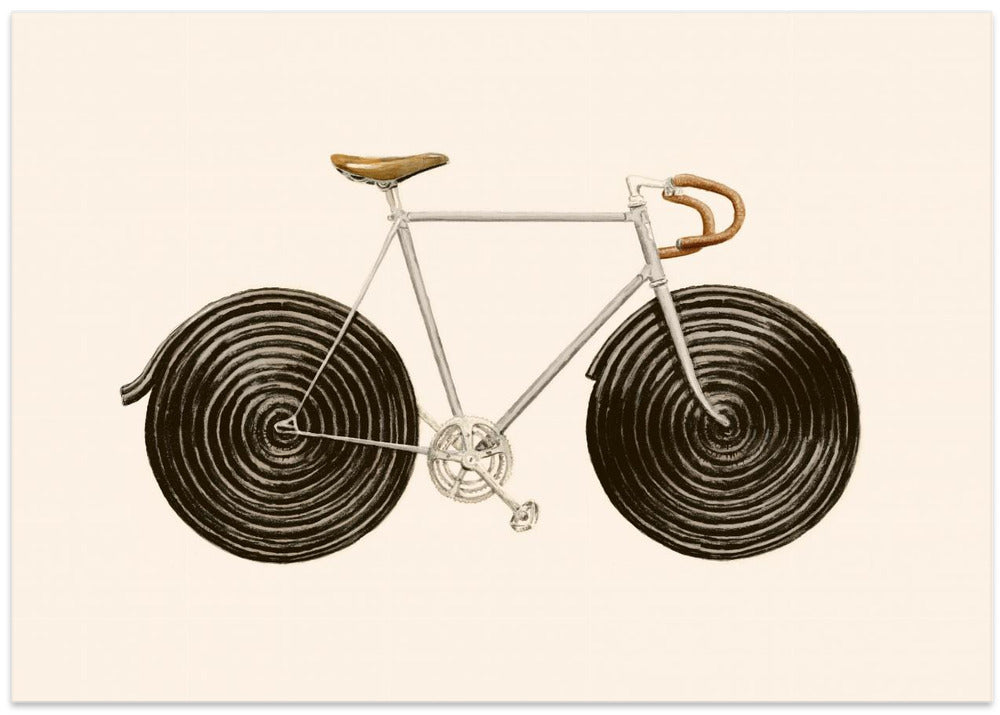 Licorice Bike - Art Print by Florent Bodart