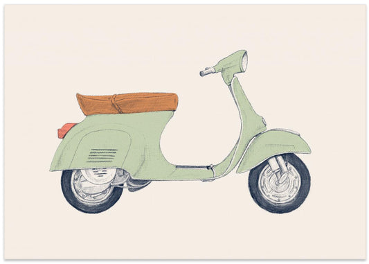 Vespa Print - Art Print by Florent Bodart