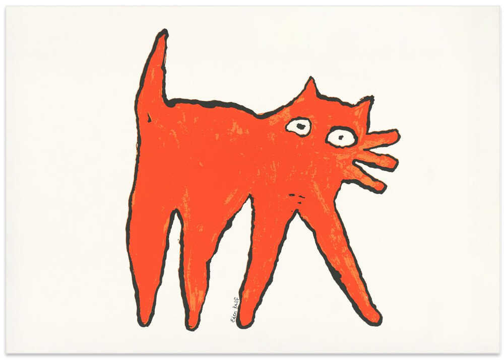 Orange Cat - Art Print by EDEN KALIF