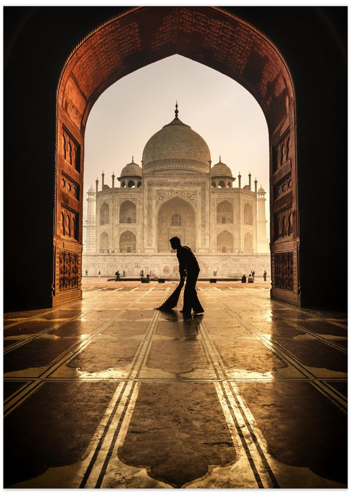 taj mahal cleaner - Art Print by Pavol Stranak