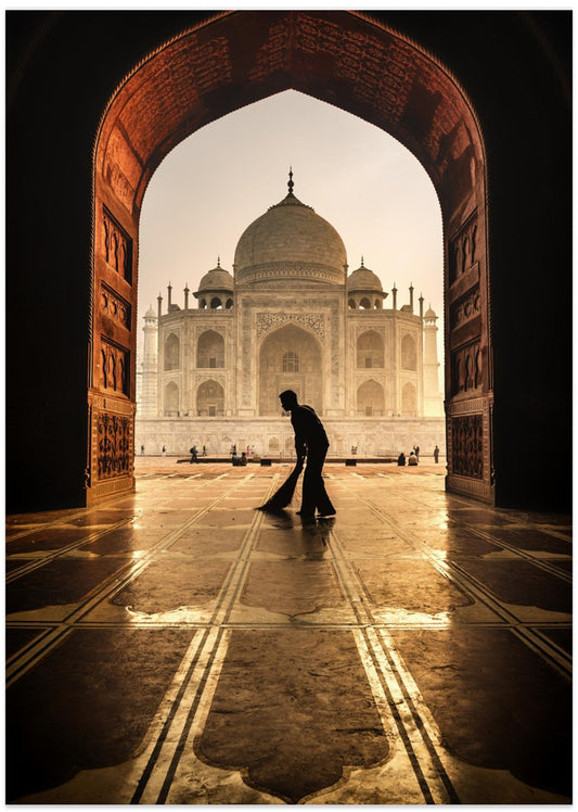 taj mahal cleaner - Art Print by Pavol Stranak