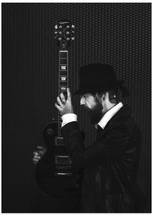 man in black - Photo Art Print by Desislava Ignatova